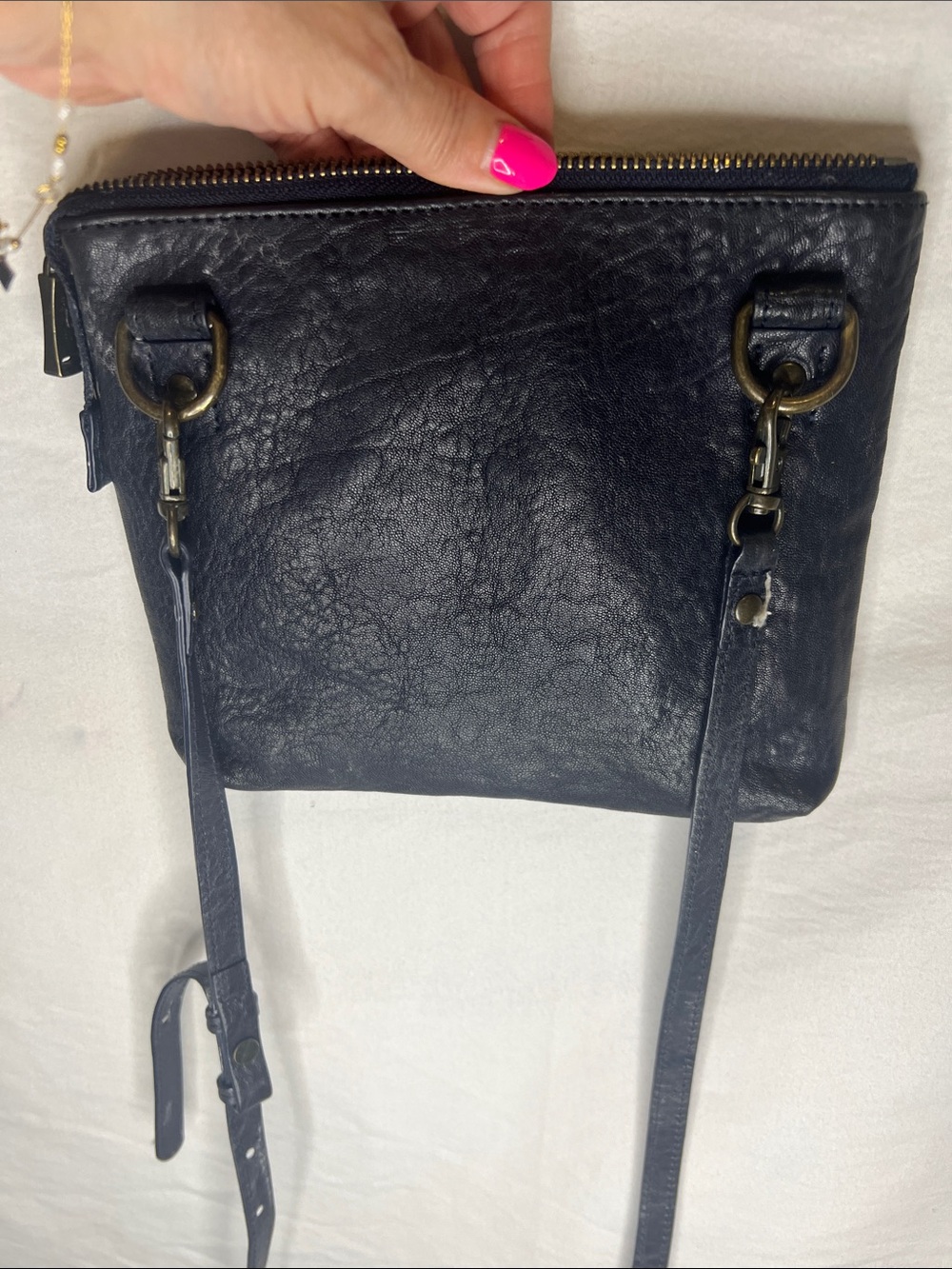 WILL Small Black Leather Crossbody - Picture 4 of 11